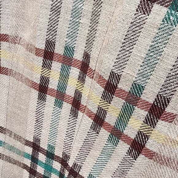 Vintage Mixage Linen Blazer Plaid Double Breasted Women's Size 38 Lightweight - Picture 4 of 13